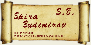 Spira Budimirov vizit kartica
